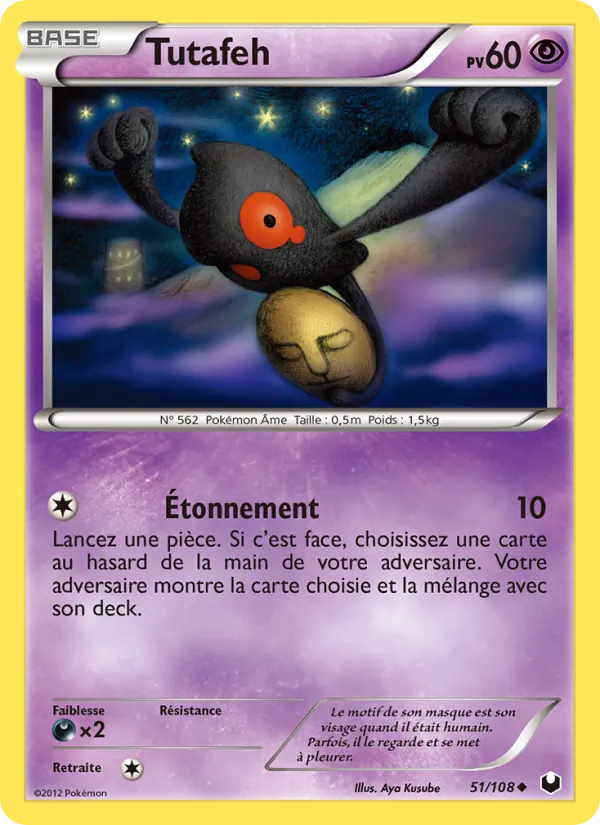 Carte Pokémon Tutafeh de l'extension Explorateurs Obscurs