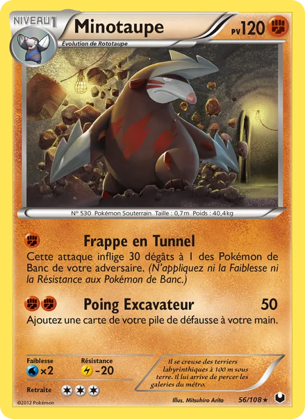 Carte Pokémon Minotaupe de l'extension Explorateurs Obscurs