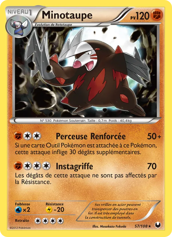 Carte Pokémon Minotaupe de l'extension Explorateurs Obscurs
