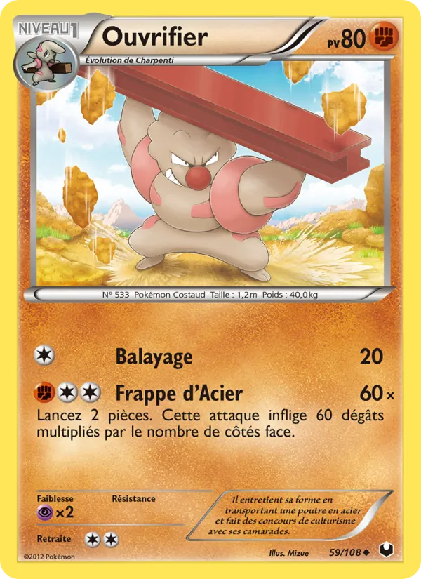Carte Pokémon Ouvrifier de l'extension Explorateurs Obscurs