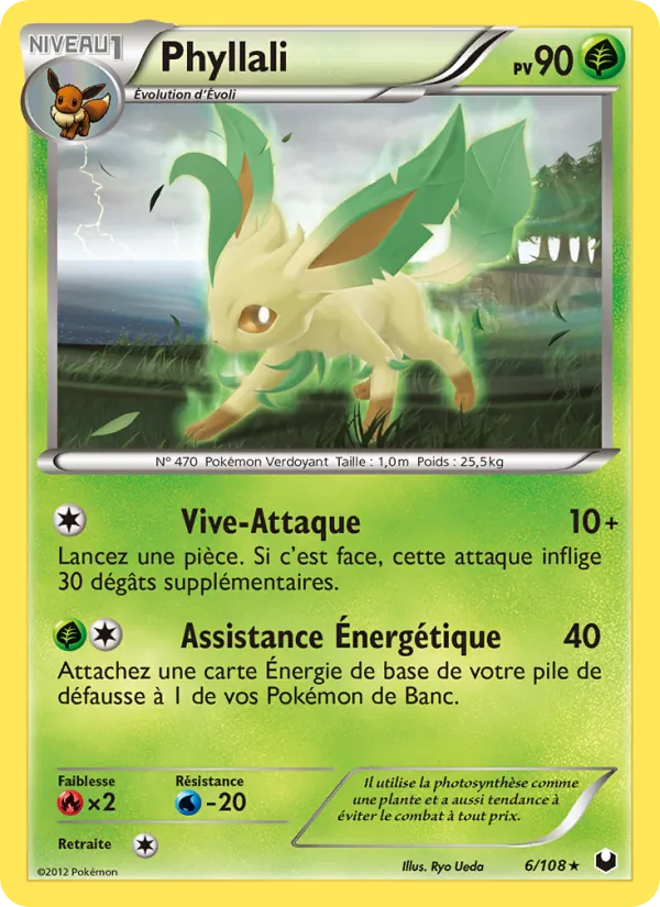 Carte Pokémon Phyllali de l'extension Explorateurs Obscurs