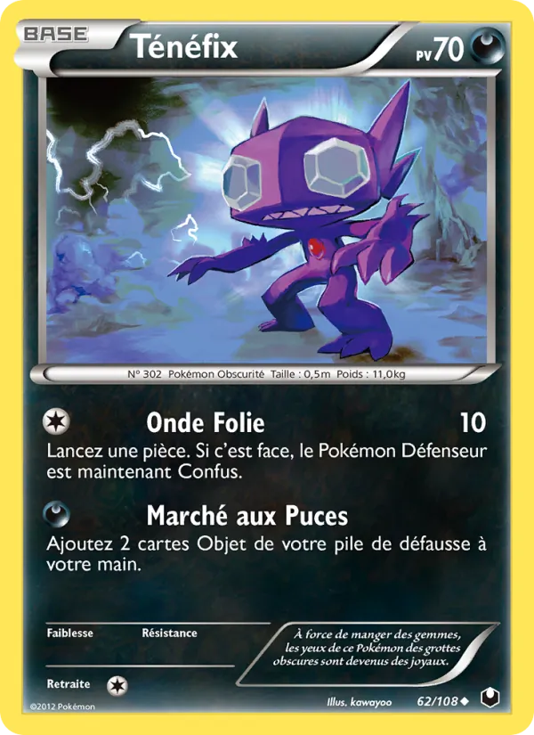 Carte Pokémon Ténéfix de l'extension Explorateurs Obscurs