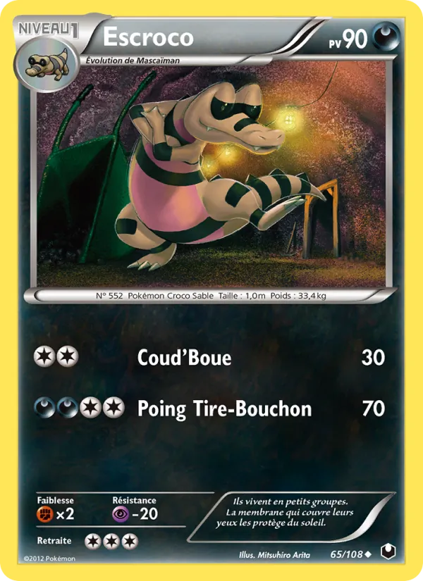 Carte Pokémon Escroco de l'extension Explorateurs Obscurs