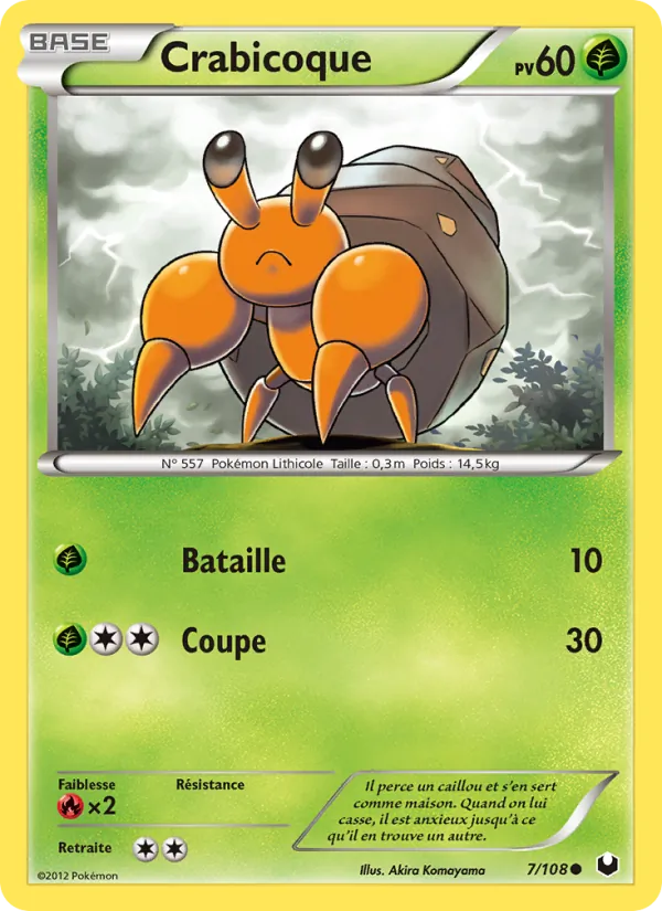 Carte Pokémon Crabicoque de l'extension Explorateurs Obscurs