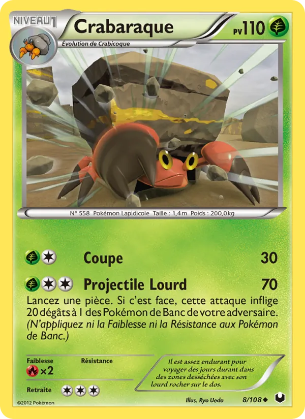 Carte Pokémon Crabaraque de l'extension Explorateurs Obscurs