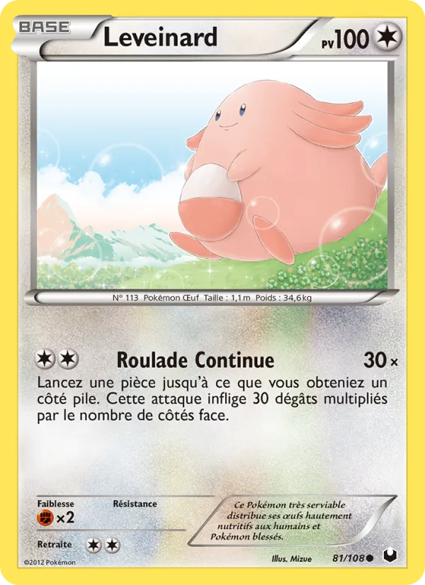 Carte Pokémon Leveinard de l'extension Explorateurs Obscurs