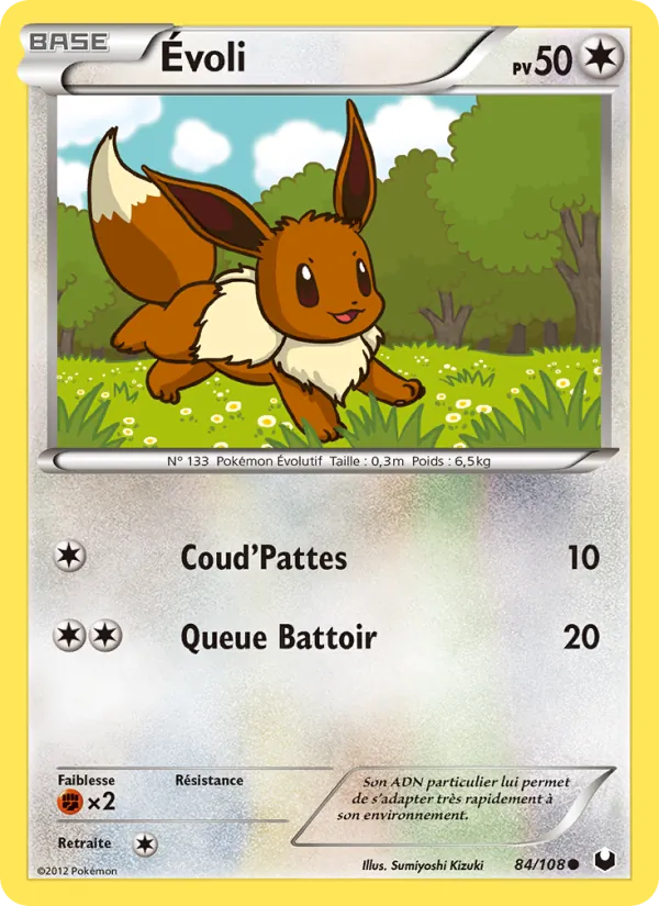Carte Pokémon Évoli de l'extension Explorateurs Obscurs