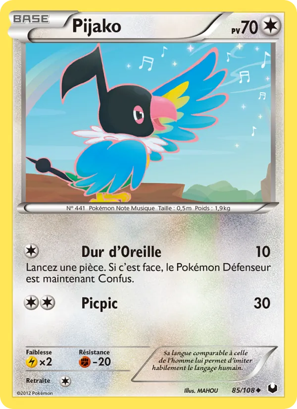 Carte Pokémon Pijako de l'extension Explorateurs Obscurs