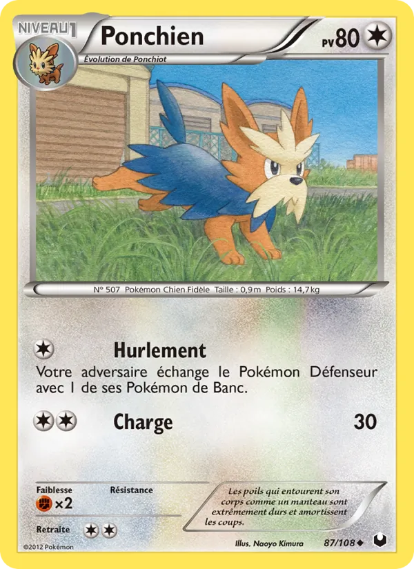 Carte Pokémon Ponchien de l'extension Explorateurs Obscurs