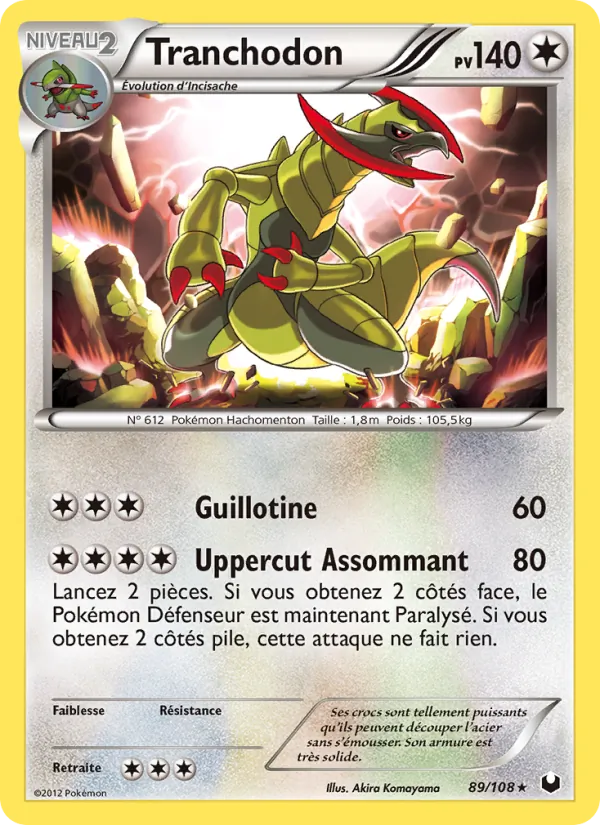 Carte Pokémon Tranchodon de l'extension Explorateurs Obscurs