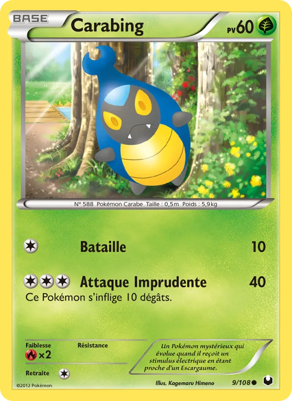 Carte Pokémon Carabing de l'extension Explorateurs Obscurs
