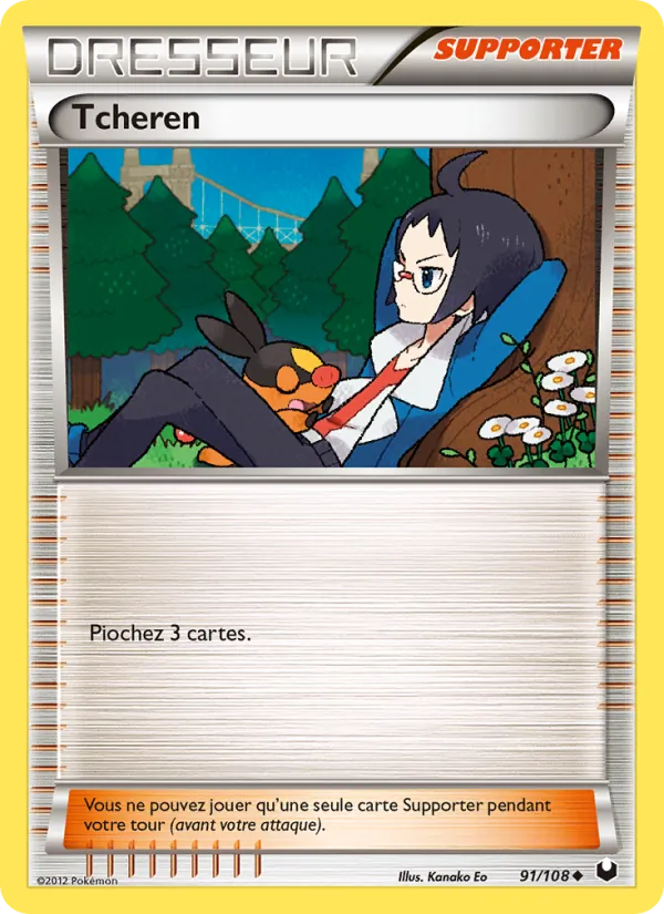 Carte Pokémon Tcheren de l'extension Explorateurs Obscurs