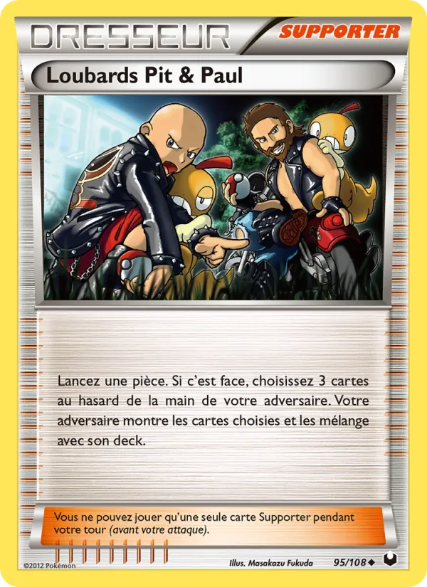 Carte Pokémon Loubards Pit & Paul de l'extension Explorateurs Obscurs