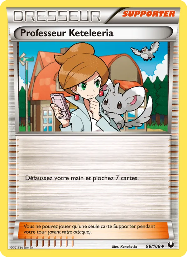 Carte Pokémon Professeur Keteleeria de l'extension Explorateurs Obscurs