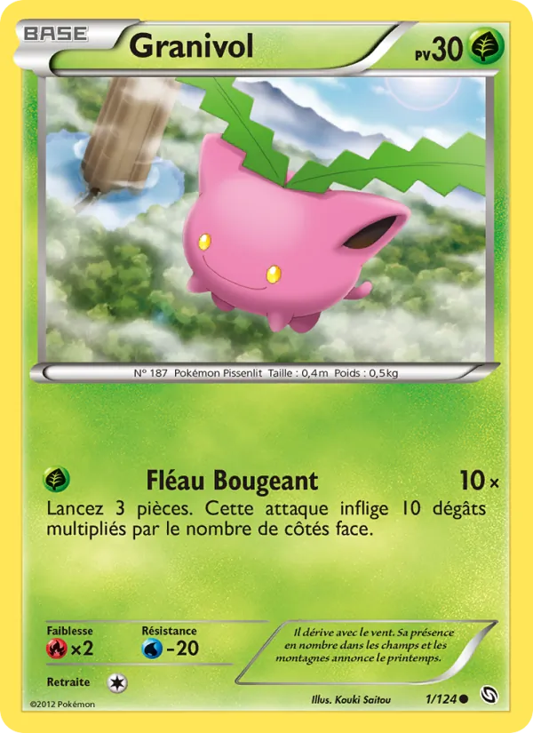 Carte Pokémon Granivol de l'extension Dragons Éxaltés