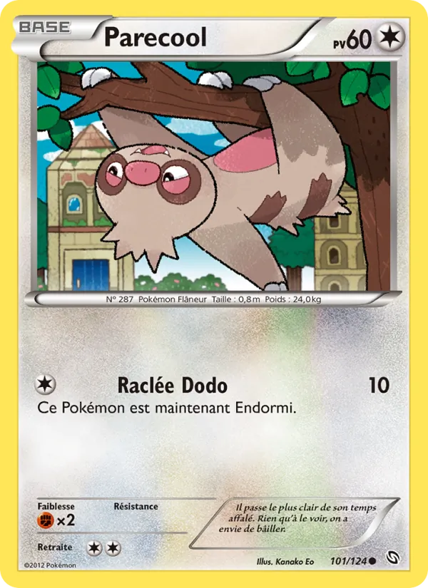 Carte Pokémon Parecool de l'extension Dragons Éxaltés