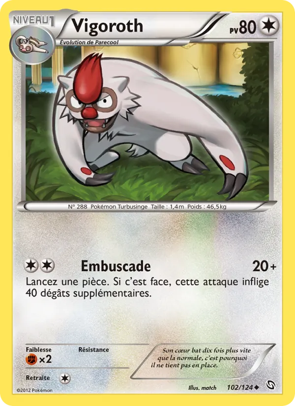Carte Pokémon Vigoroth de l'extension Dragons Éxaltés