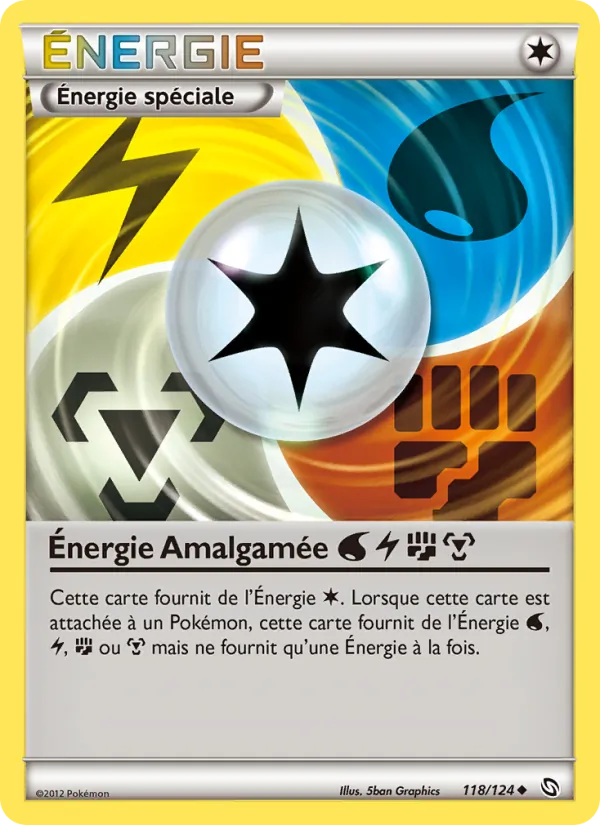 Carte Pokémon Énergie Amalgamée WaterLightningFightingMetal de l'extension Dragons Éxaltés