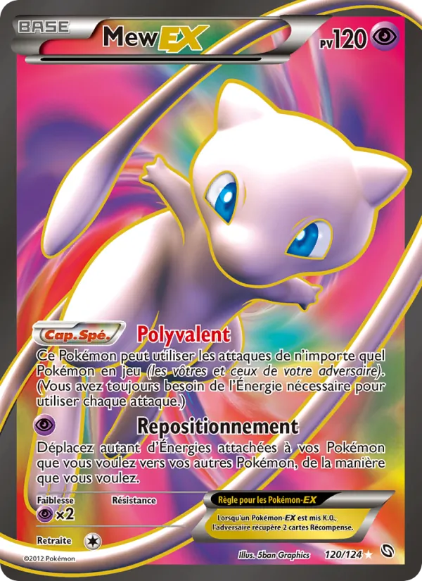 Carte Pokémon Mew-EX de l'extension Dragons Éxaltés