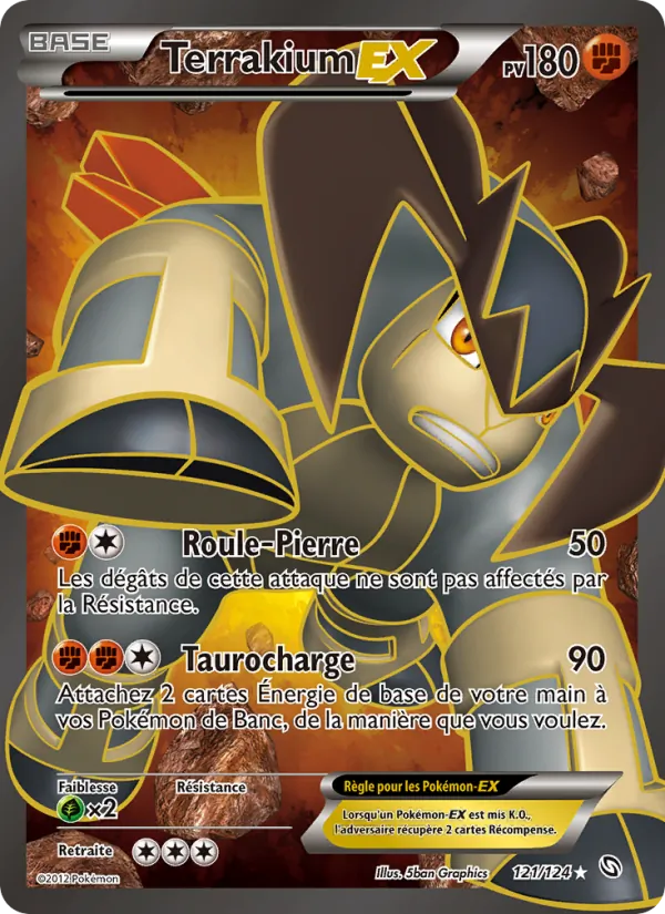 Carte Pokémon Terrakium-EX de l'extension Dragons Éxaltés