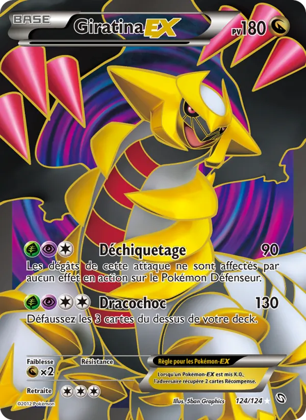 Carte Pokémon Giratina-EX de l'extension Dragons Éxaltés