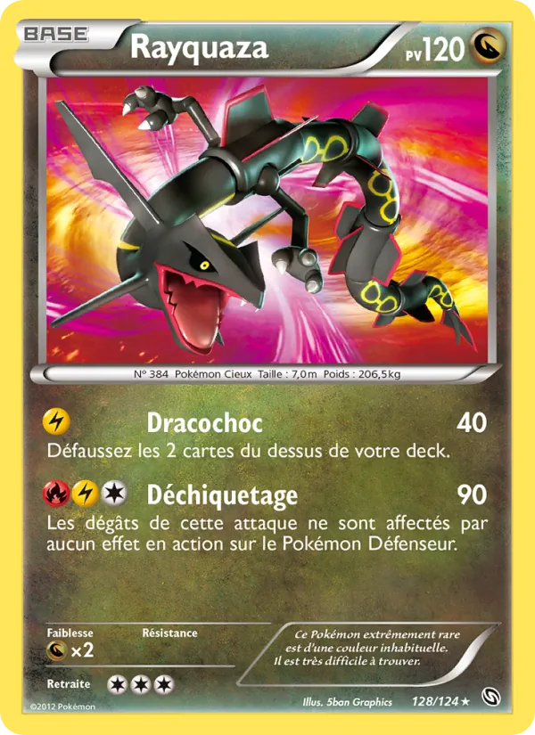 Carte Pokémon Rayquaza de l'extension Dragons Éxaltés