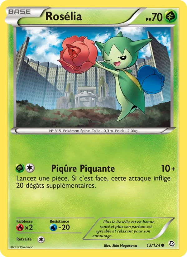 Carte Pokémon Rosélia de l'extension Dragons Éxaltés