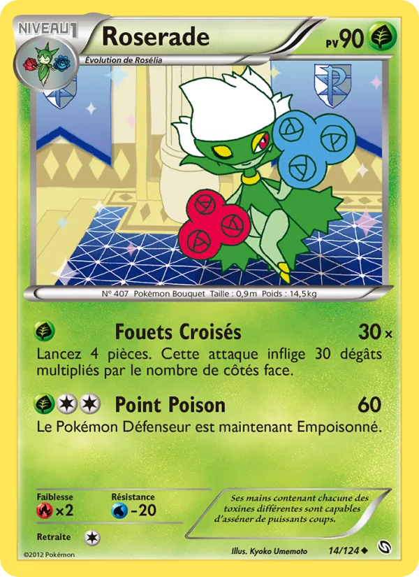 Carte Pokémon Roserade de l'extension Dragons Éxaltés