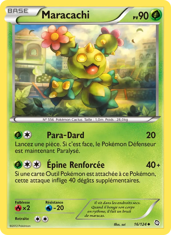 Carte Pokémon Maracachi de l'extension Dragons Éxaltés