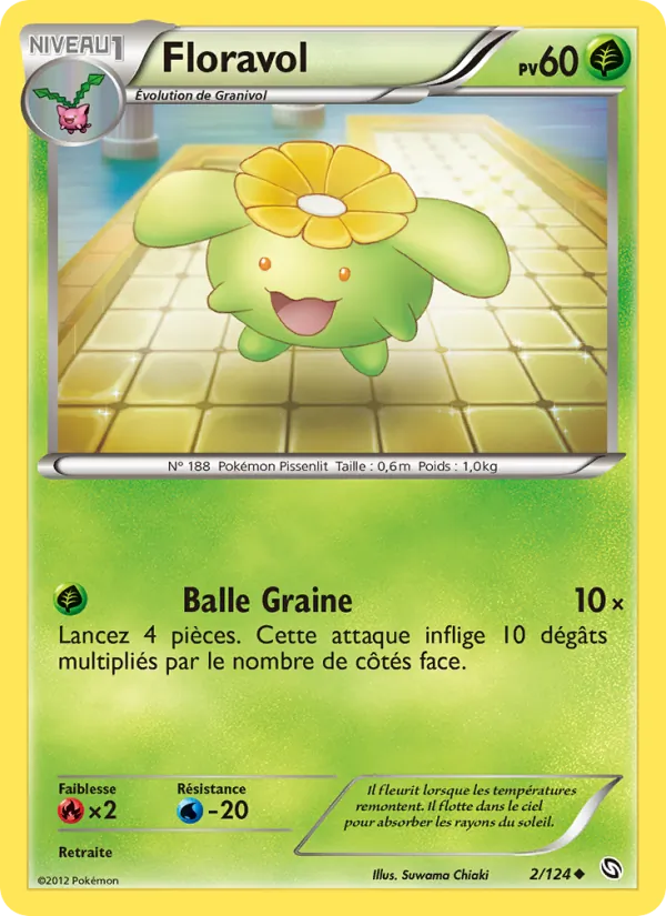 Carte Pokémon Floravol de l'extension Dragons Éxaltés