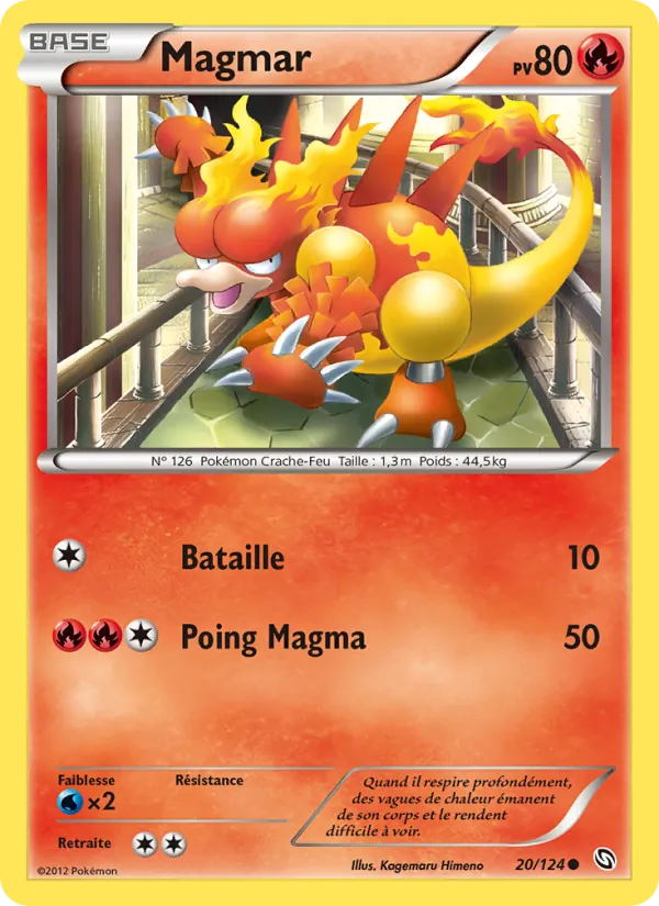 Carte Pokémon Magmar de l'extension Dragons Éxaltés