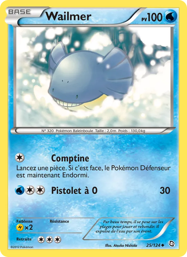 Carte Pokémon Wailmer de l'extension Dragons Éxaltés