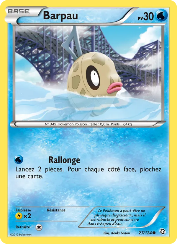Carte Pokémon Barpau de l'extension Dragons Éxaltés