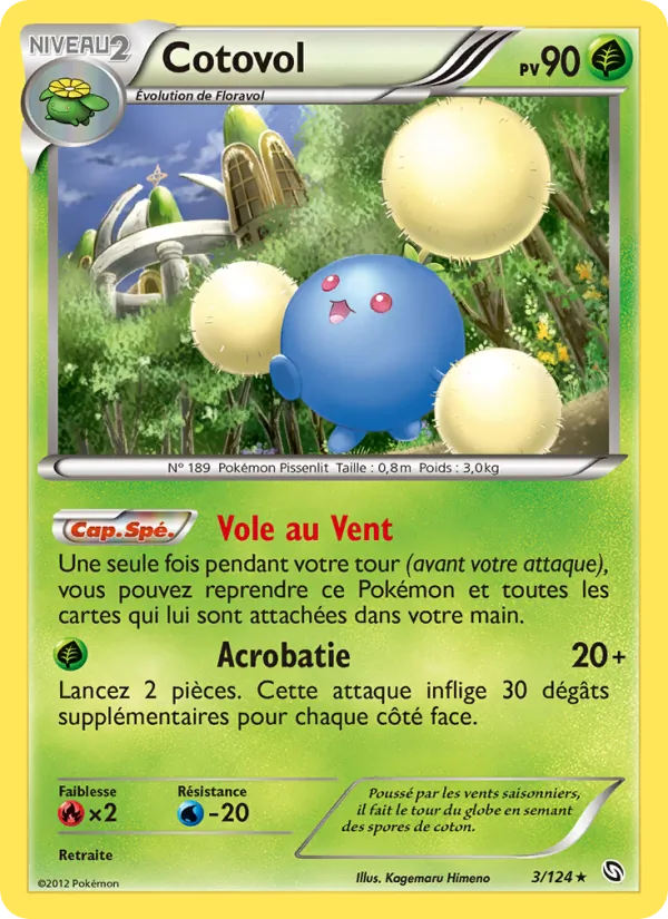 Carte Pokémon Cotovol de l'extension Dragons Éxaltés