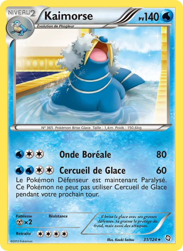 Carte Pokémon Kaimorse de l'extension Dragons Éxaltés