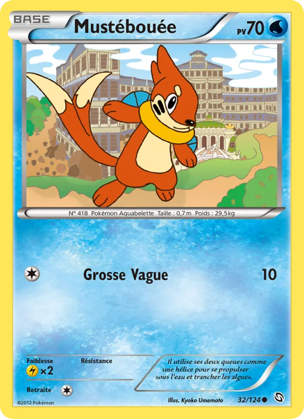 Carte Pokémon Mustébouée de l'extension Dragons Éxaltés