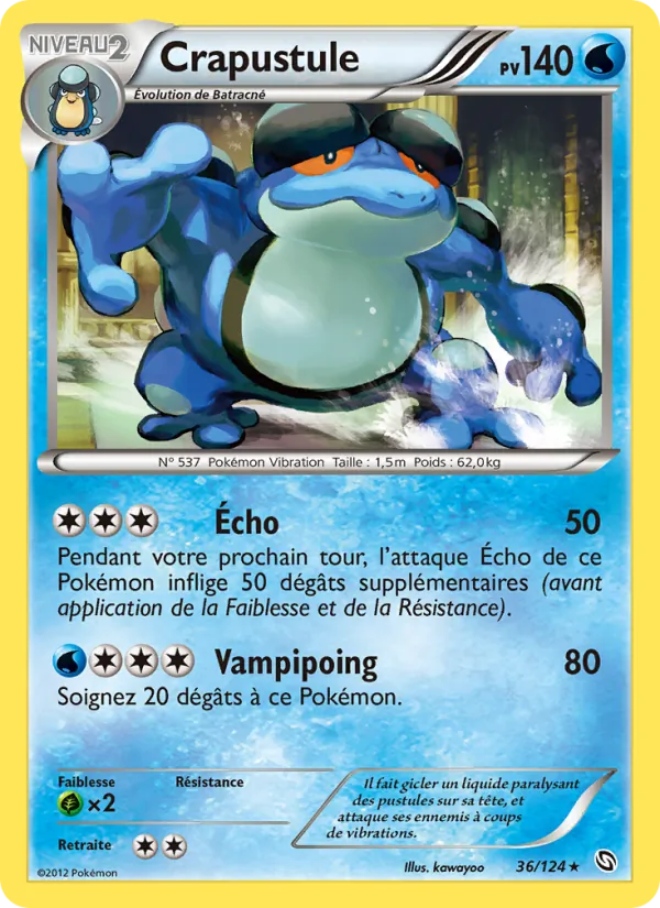 Carte Pokémon Crapustule de l'extension Dragons Éxaltés