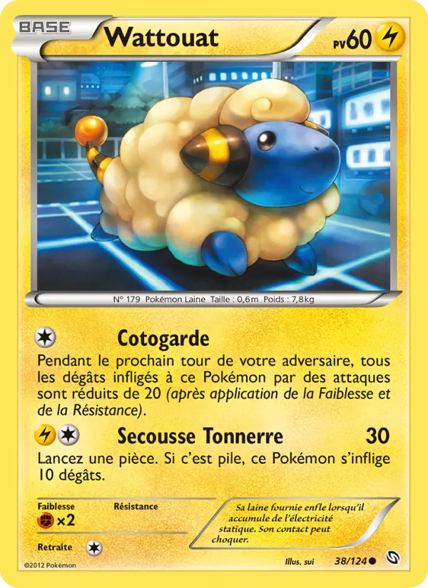 Carte Pokémon Wattouat de l'extension Dragons Éxaltés