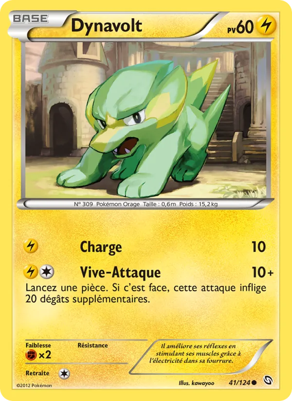 Carte Pokémon Dynavolt de l'extension Dragons Éxaltés
