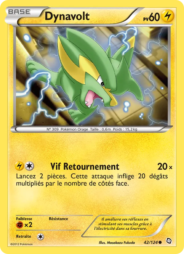 Carte Pokémon Dynavolt de l'extension Dragons Éxaltés