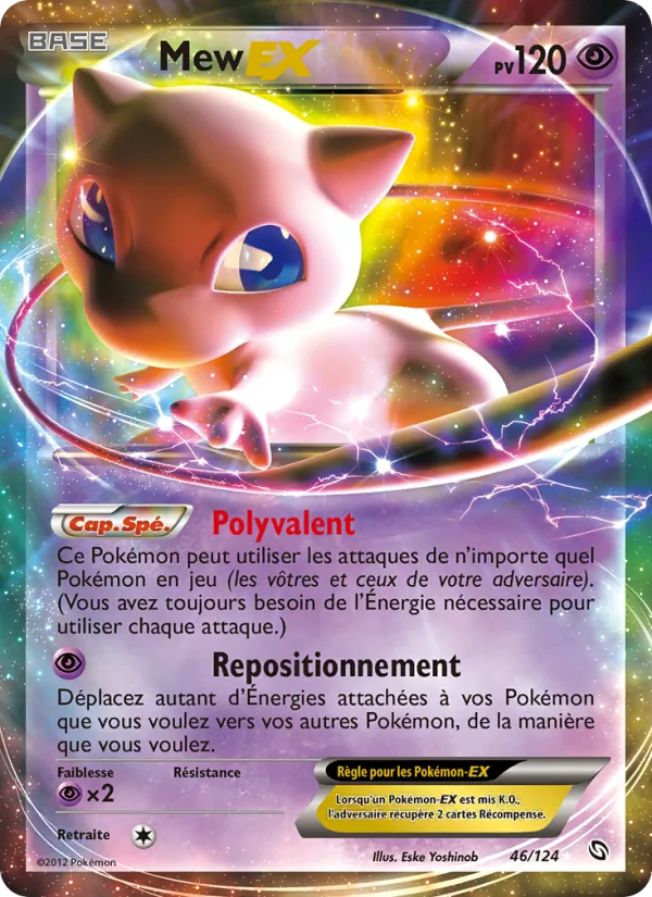 Carte Pokémon Mew-EX de l'extension Dragons Éxaltés
