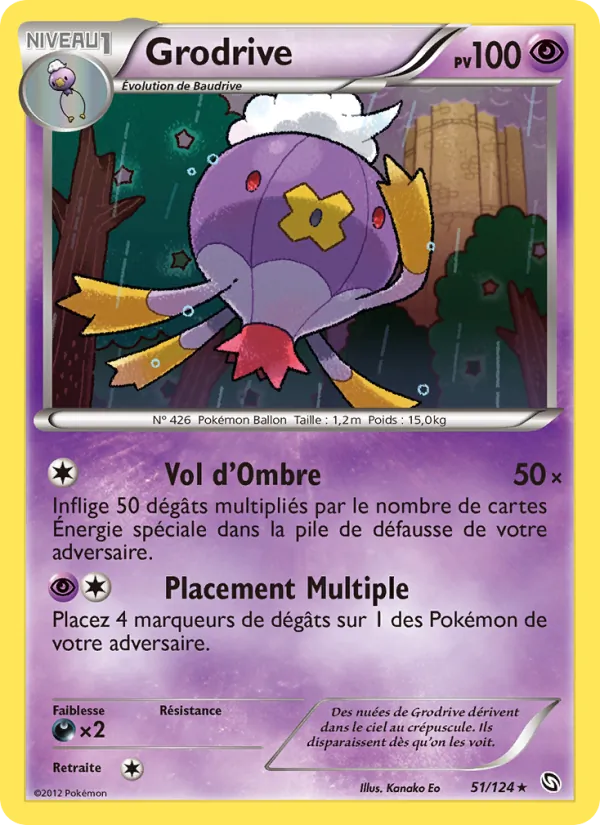 Carte Pokémon Grodrive de l'extension Dragons Éxaltés