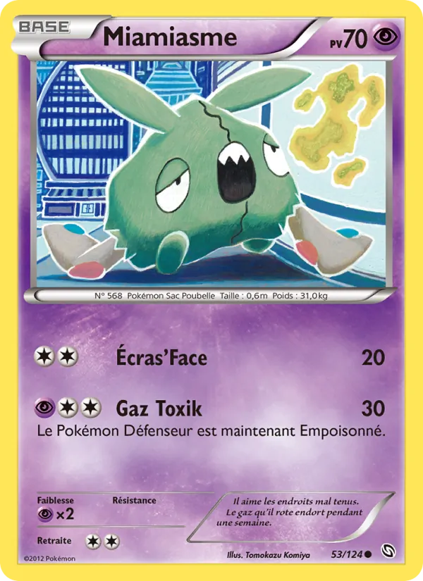 Carte Pokémon Miamiasme de l'extension Dragons Éxaltés