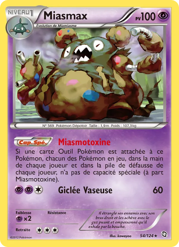 Carte Pokémon Miasmax de l'extension Dragons Éxaltés