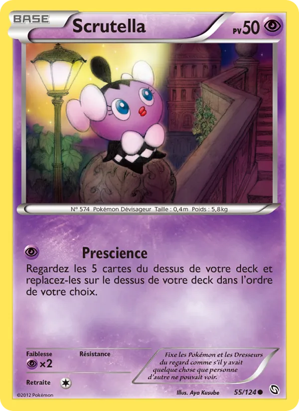 Carte Pokémon Scrutella de l'extension Dragons Éxaltés