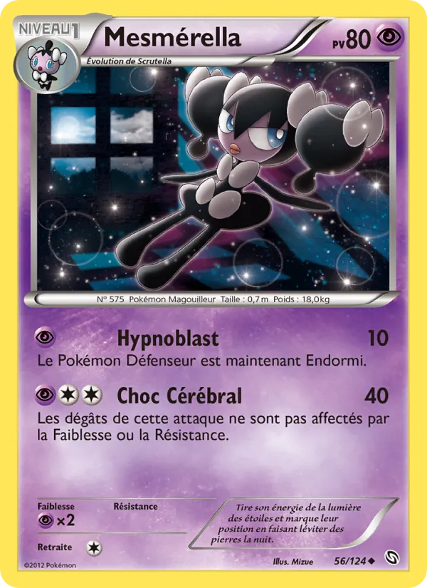 Carte Pokémon Mesmérella de l'extension Dragons Éxaltés