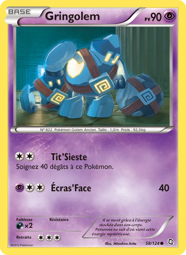 Carte Pokémon Gringolem de l'extension Dragons Éxaltés