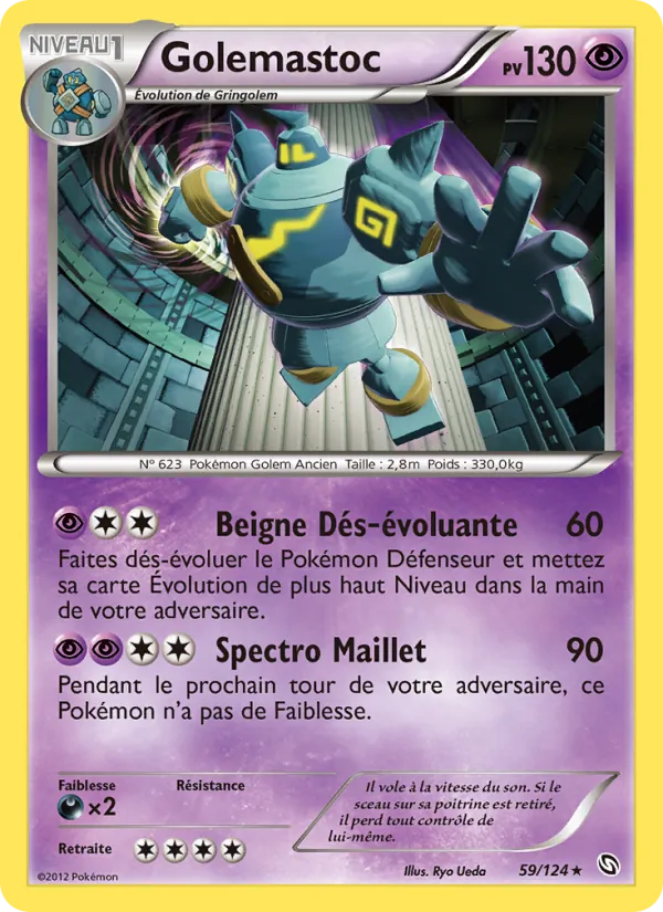 Carte Pokémon Golemastoc de l'extension Dragons Éxaltés