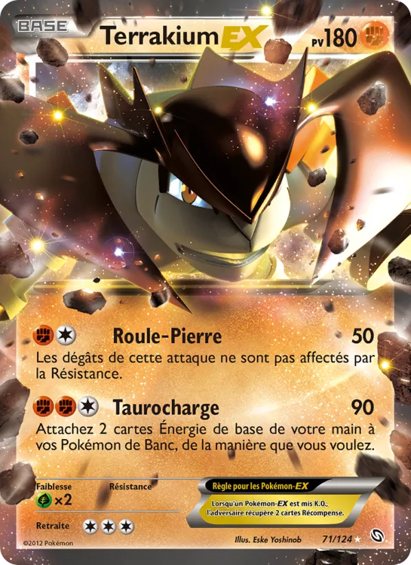 Carte Pokémon Terrakium-EX de l'extension Dragons Éxaltés