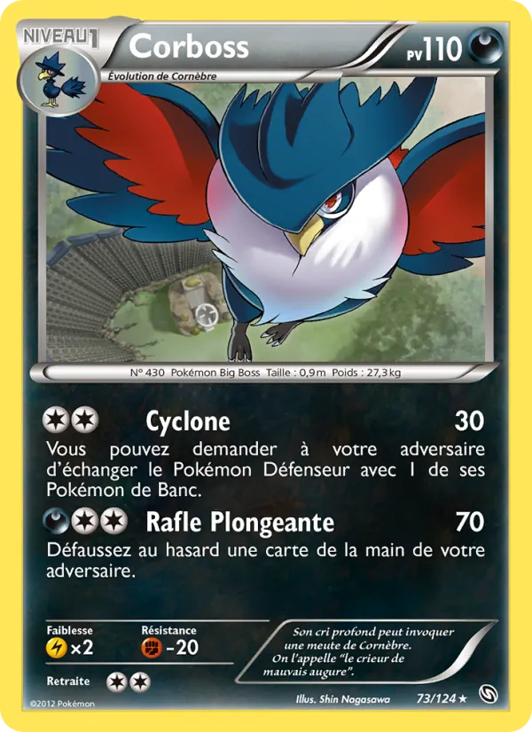 Carte Pokémon Corboss de l'extension Dragons Éxaltés